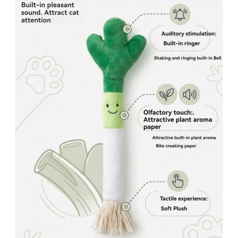 Snuffle Mat For Dogs - Cute Scallion Shaped Plush Pet Toy