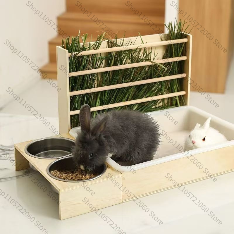 Wooden Rabbit Hay Feeder, Mini - đánh giá và giá Pet Feeders