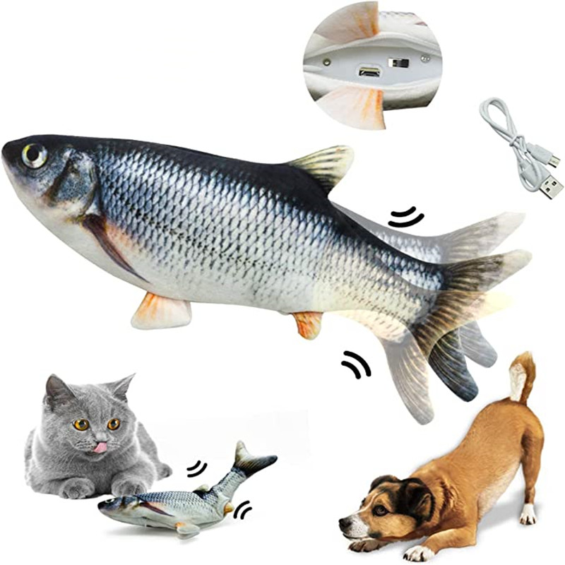 Cat Toys Fish USB Charger Fish - đánh giá và giá Electric Floppy Fish Dog Toy