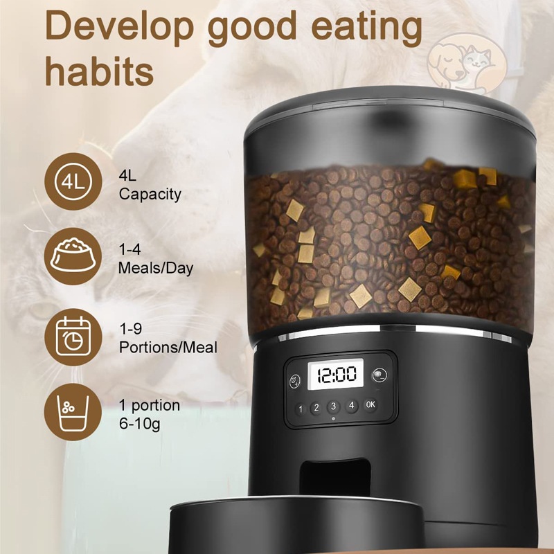 Pet Automatic Feeder 4L Smart  - đánh giá và giá Pet Feeders