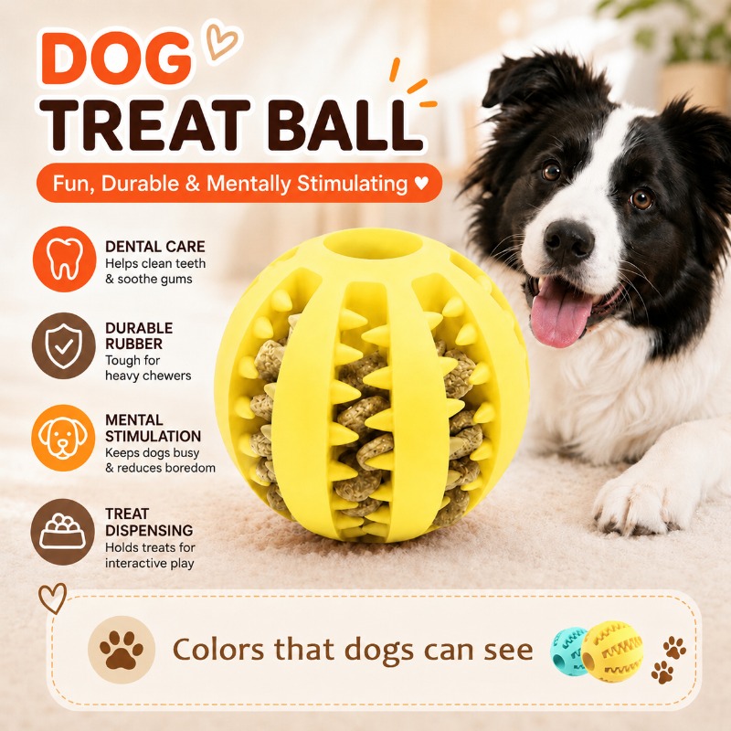 1 Pcs Dog Treat Ball Interacti - đánh giá và giá Rubber Treat Dispensing Dog Toy