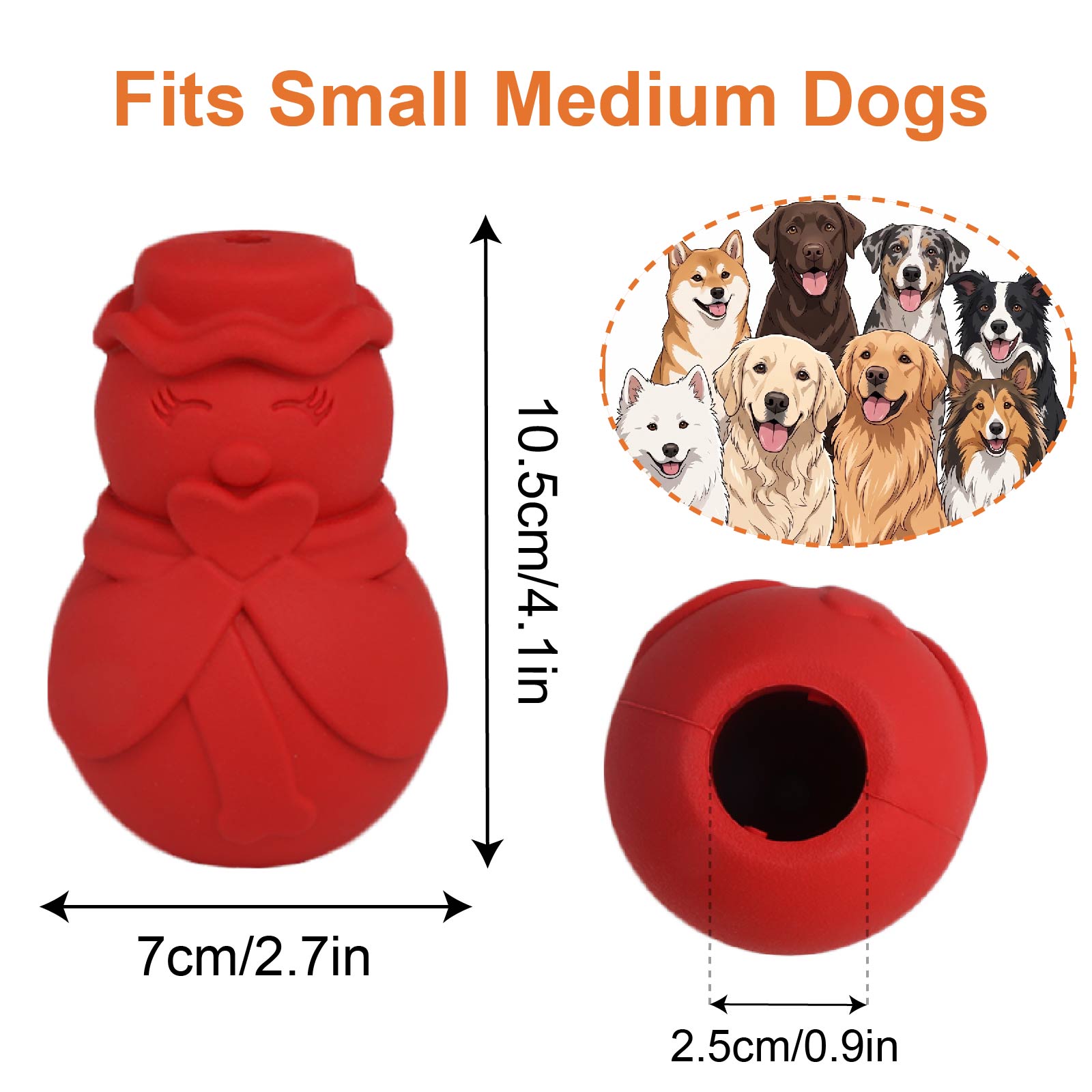 ：Snowman Dog Puzzle Toy, Treat - đánh giá và giá Rubber Treat Dispensing Dog Toy