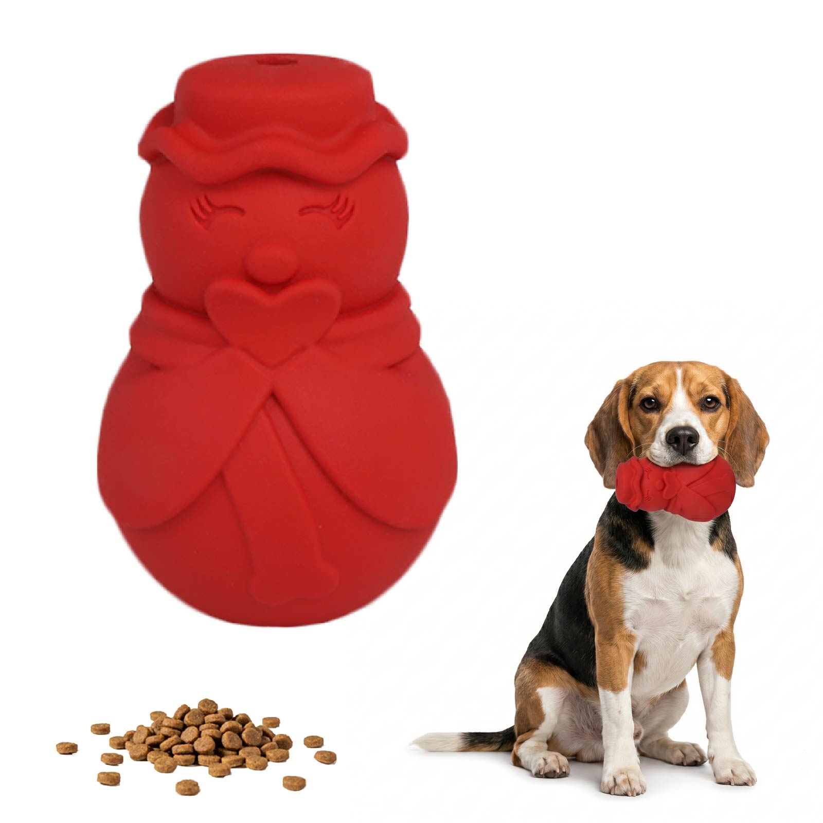 ：Snowman Dog Puzzle Toy, Treat - đánh giá và giá Rubber Treat Dispensing Dog Toy