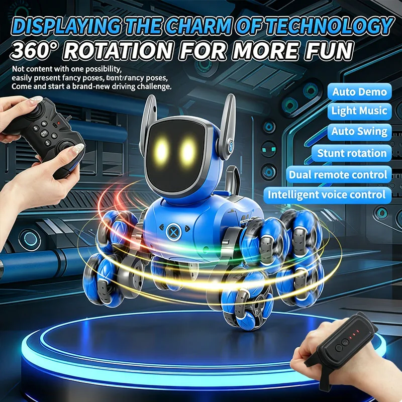 JJRC Q200 2026 RC Robot Stunt  - đánh giá và giá Interactive Squeaky Plush Dog Toy
