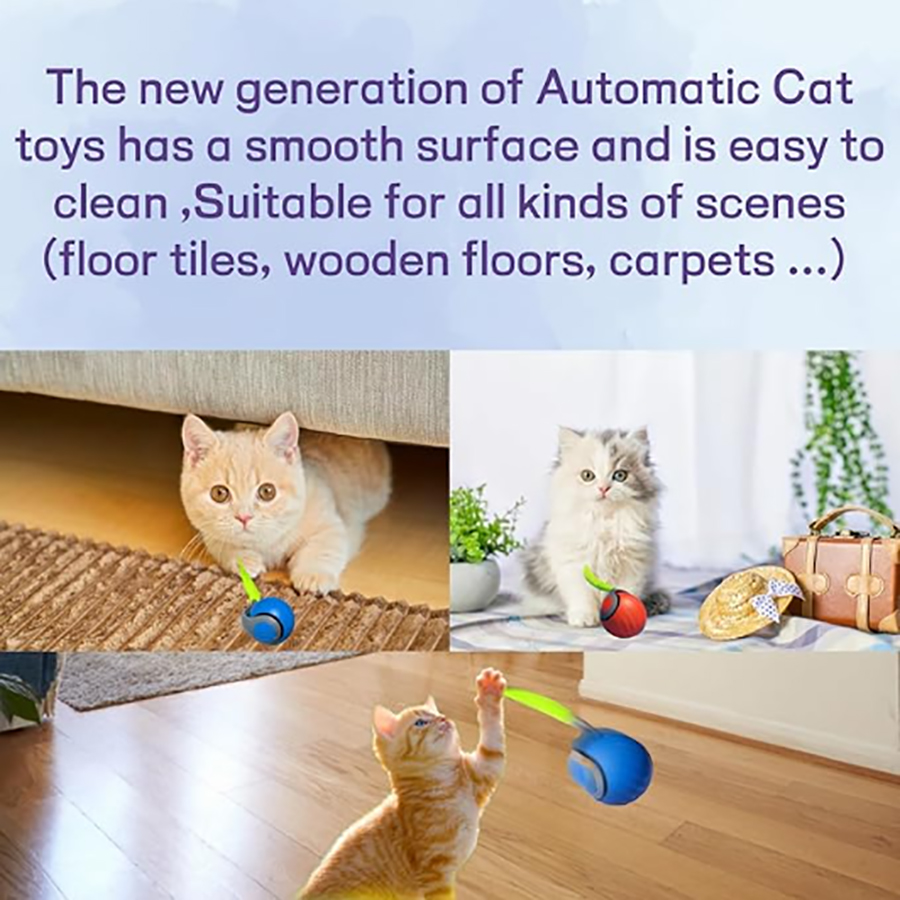 Interactive Cat Toy Ball Autom - đánh giá và giá Automatic Moving Dog Ball