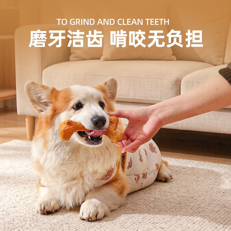 Dog ToyTPRDurable chew-resista - đánh giá và giá Teeth Cleaning Dog Chew Bone