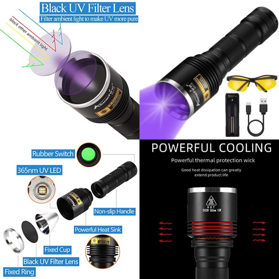 SV13 15W 365nm UV Flashlight R - đánh giá và giá Pet Beds